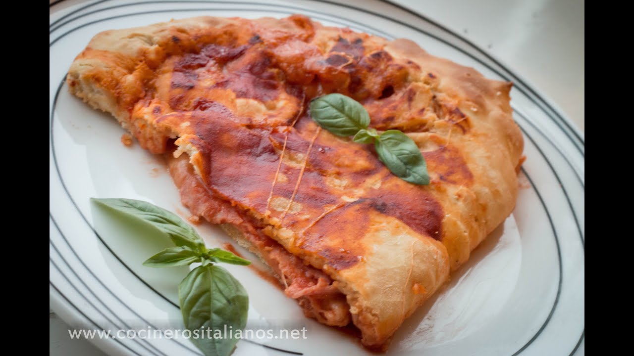 Como hacer Pizza Calzone – Receta de Pizza Italiana Casera con Jamón, y Mozzarella