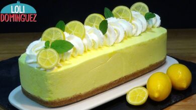 Tarta de limón sin horno, fácil y rápida – Recetas paso a paso, tutorial – Loli Domínguez