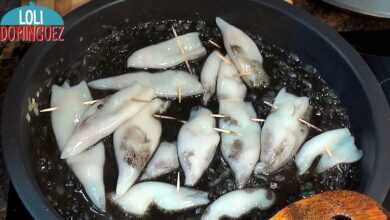 Chipirones o calamares en su tinta, receta tradicional, fácil y deliciosa – Loli Domínguez