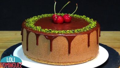 Tarta de chocolate y café SIN HORNO, 😉 un placer solo para adultos – paso a paso – Loli Domínguez