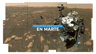 Tomando una selfie en Marte
